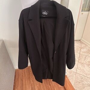 ALO Yoga Women's Elegant Black Blazer trench